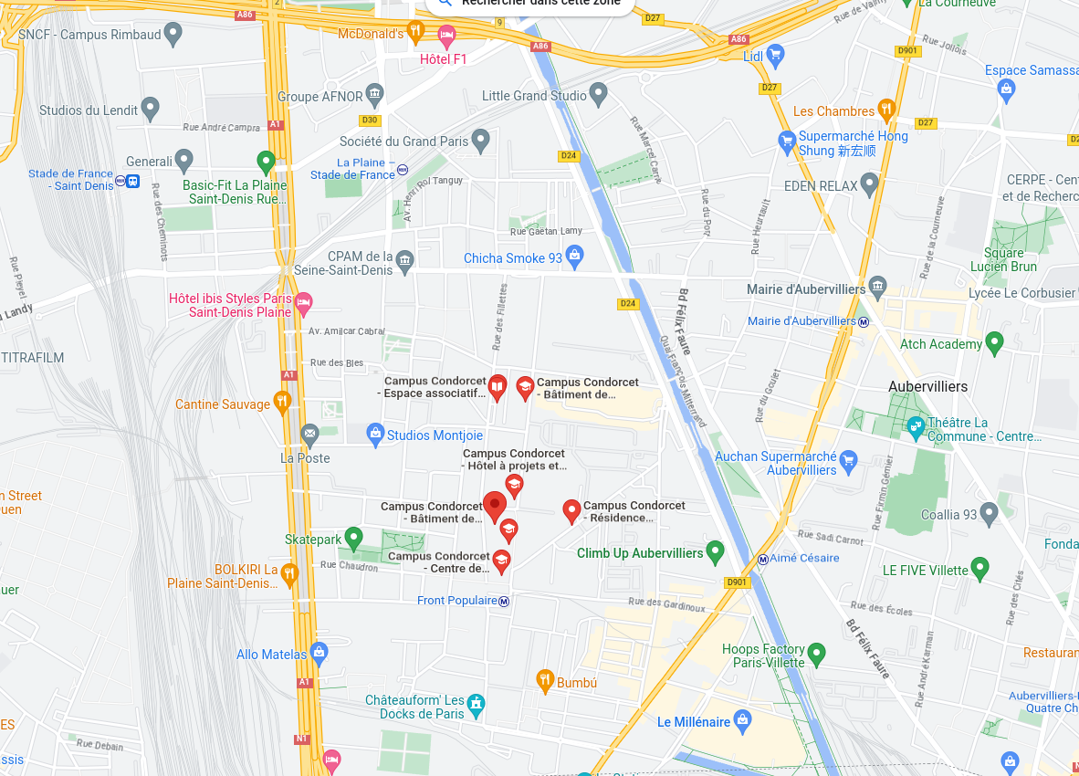 Accès au Campus Condorcet